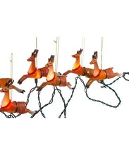 Load image into Gallery viewer, KURT ADLER 11&#39; SANTA SLED w/8 REINDEER 10-LIGHT SET NOVELTY LIGHTS UL1861
