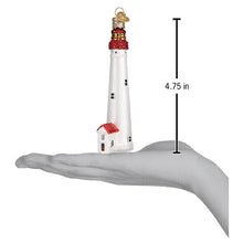 Load image into Gallery viewer, OLD WORLD CHRISTMAS CAPE MAY LIGHTHOUSE GLASS CHRISTMAS ORNAMENT 20115
