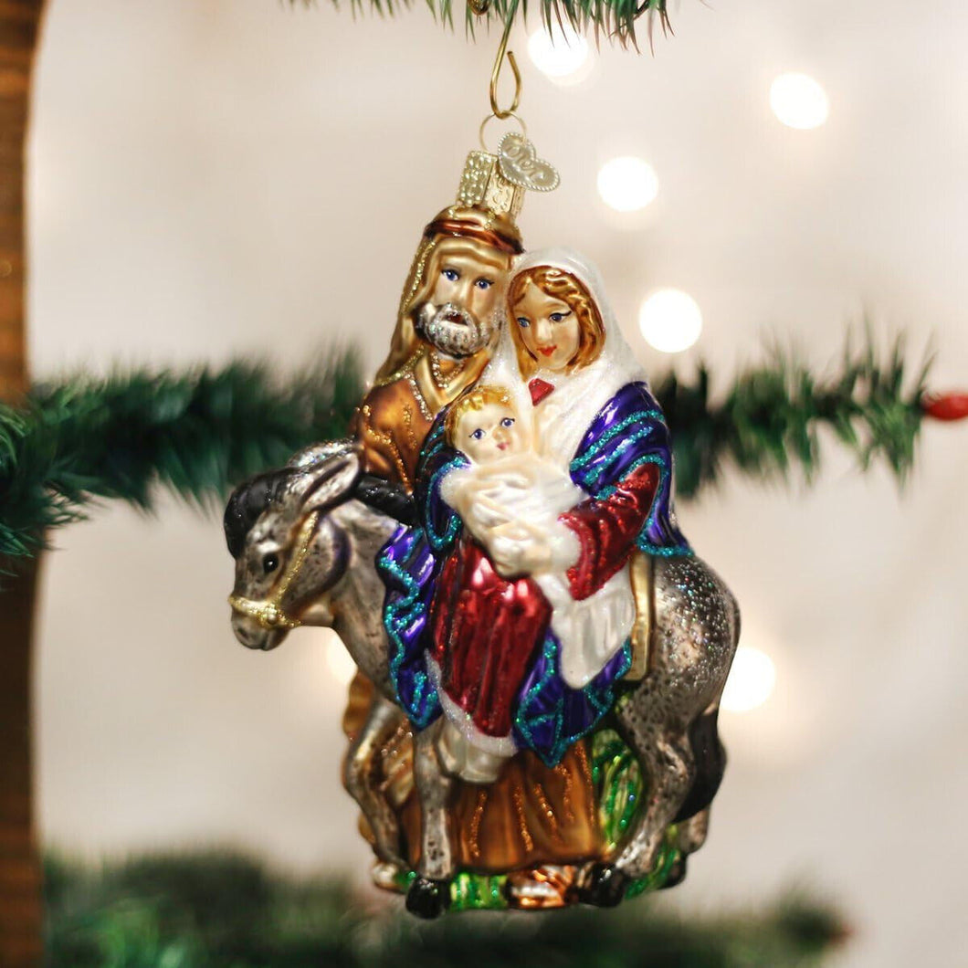 OLD WORLD CHRISTMAS FLIGHT TO EGYPT GLASS CHRISTMAS ORNAMENT 10209