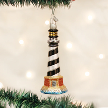 Load image into Gallery viewer, OLD WORLD CHRISTMAS CAPE HATTERAS  LIGHTHOUSE GLASS CHRISTMAS ORNAMENT 20017
