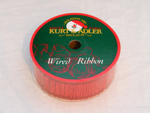 Load image into Gallery viewer, VINTAGE RED RUFFLED DBL-WIRED 2&quot; 25FT RIBBON GARLAND
