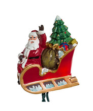 Load image into Gallery viewer, KURT ADLER 11&#39; SANTA SLED w/8 REINDEER 10-LIGHT SET NOVELTY LIGHTS UL1861
