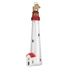 Load image into Gallery viewer, OLD WORLD CHRISTMAS CAPE MAY LIGHTHOUSE GLASS CHRISTMAS ORNAMENT 20115
