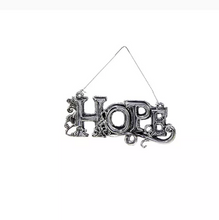 Load image into Gallery viewer, KURT ADLER ANTIQUE SILVER FINISH VINTAGE WORD &quot;HOPE&quot; CHRISTMAS ORNAMENT D2927
