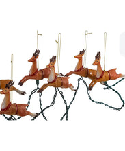 Load image into Gallery viewer, KURT ADLER 11&#39; SANTA SLED w/8 REINDEER 10-LIGHT SET NOVELTY LIGHTS UL1861
