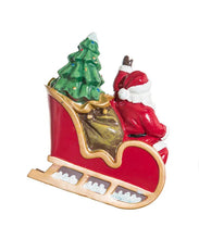 Load image into Gallery viewer, KURT ADLER 11&#39; SANTA SLED w/8 REINDEER 10-LIGHT SET NOVELTY LIGHTS UL1861
