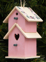 Load image into Gallery viewer, VINTAGE KSA WOODEN VICTORIAN BIRD HOUSE XMAS ORNAMENT
