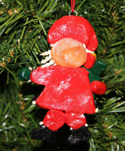 Load image into Gallery viewer, KURT ADLER VINTAGE 1990&#39;s CLAY DOUGH SANTA HOLDING GIFT SACK CHRISTMAS ORNAMENT
