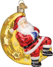 Load image into Gallery viewer, OLD WORLD CHRISTMAS MOONLIGHT SANTA GLASS CHRISTMAS ORNAMENT 40332
