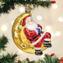 Load image into Gallery viewer, OLD WORLD CHRISTMAS MOONLIGHT SANTA GLASS CHRISTMAS ORNAMENT 40332
