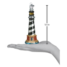 Load image into Gallery viewer, OLD WORLD CHRISTMAS CAPE HATTERAS  LIGHTHOUSE GLASS CHRISTMAS ORNAMENT 20017
