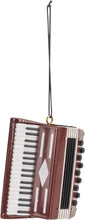 Load image into Gallery viewer, 3&quot; BURGUNDY ACCORDION MUSICAL INSTRUMENT CHRISTMAS ORNAMENT GIFT BOXED OKR
