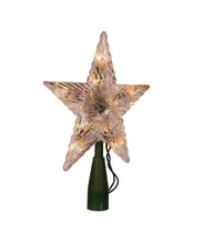 Load image into Gallery viewer, KURT ADLER 7&quot; 5-POINT MULTI-FACETED CLEAR 10-LIGHT STAR XMAS DECORATION UL0124C
