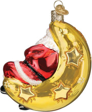 Load image into Gallery viewer, OLD WORLD CHRISTMAS MOONLIGHT SANTA GLASS CHRISTMAS ORNAMENT 40332
