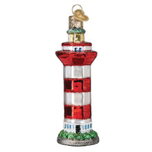 Load image into Gallery viewer, OLD WORLD CHRISTMAS HILTON HEAD LIGHTHOUSE GLASS CHRISTMAS ORNAMENT 20127
