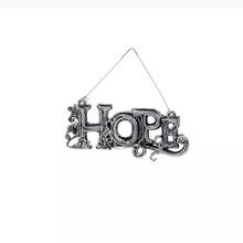 Load image into Gallery viewer, KURT ADLER ANTIQUE SILVER FINISH VINTAGE WORD &quot;HOPE&quot; CHRISTMAS ORNAMENT D2927
