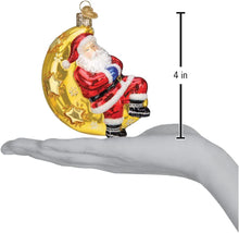 Load image into Gallery viewer, OLD WORLD CHRISTMAS MOONLIGHT SANTA GLASS CHRISTMAS ORNAMENT 40332
