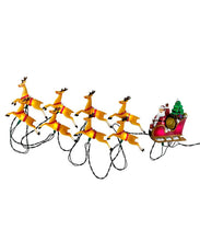 Load image into Gallery viewer, KURT ADLER 11&#39; SANTA SLED w/8 REINDEER 10-LIGHT SET NOVELTY LIGHTS UL1861
